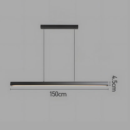 Verumo Hanglamp LED Metaal Zwart Keukeneiland Eettafel Moderne Verlichting Lineaire Hanglamp