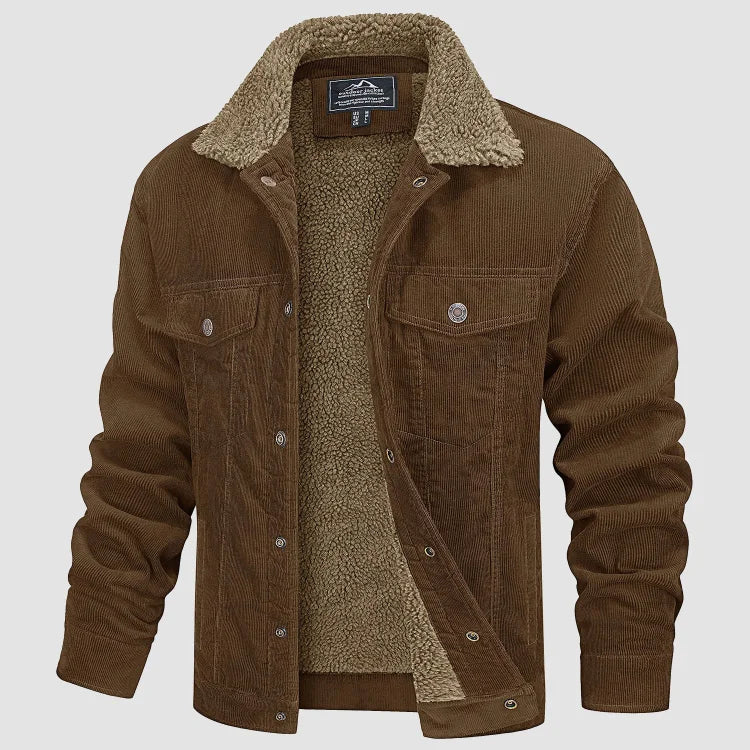 Blauwe Corduroy Jas voor Heren Levi's Stijl - StudioMarella