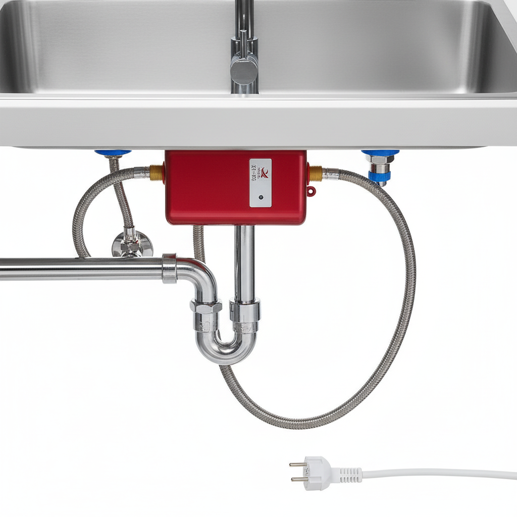 Elektrische Doorstromer 3,8 kW Compacte Wandboiler Warm Water Wit