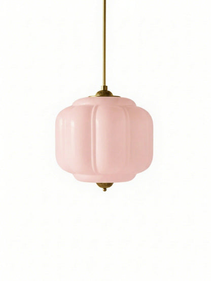 Vintage Melkglazen Hanglamp met Gegolfde Rand – Scandinavische Sfeerverlichting voor Keuken en Slaapkamer