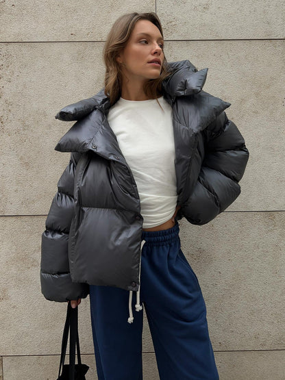 Dames Pufferjas Kort Warm en Stijlvol