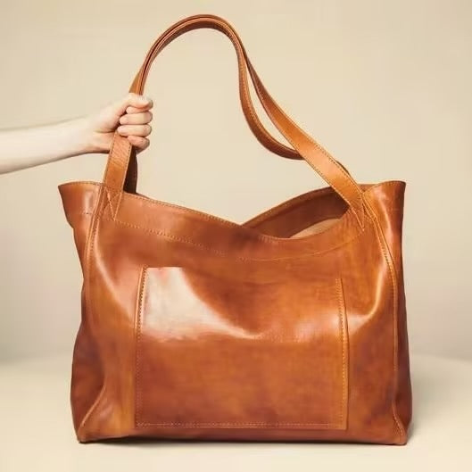 Grote Leren Dames Tote Tas Faux Leer Shopper