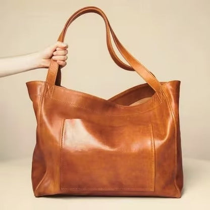 Grote Leren Dames Tote Tas Faux Leer Shopper