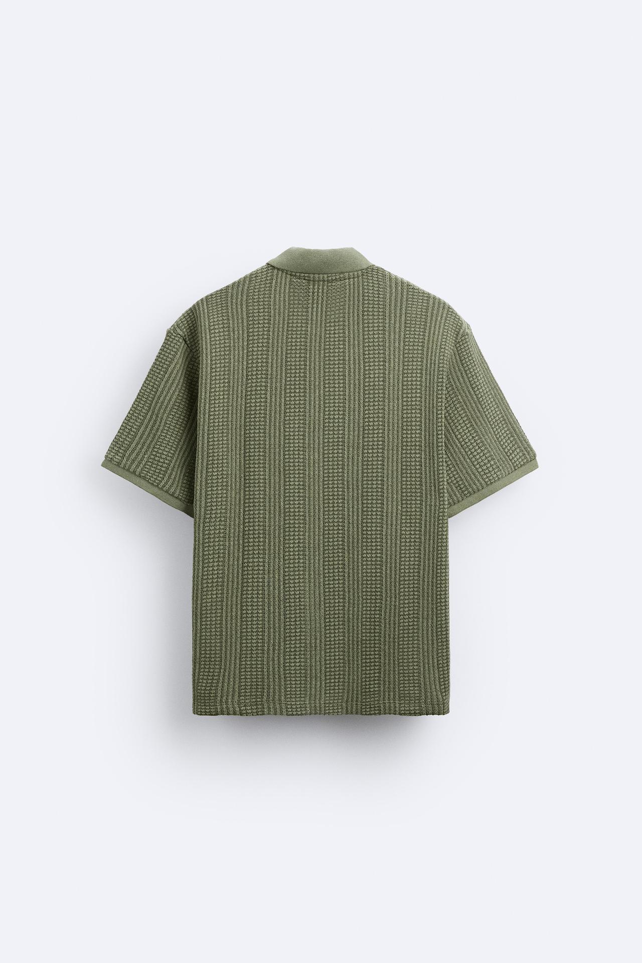 Polo Man Gebreid Klassiek Met Rits