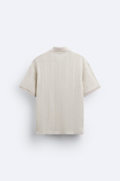 Polo Man Gebreid Klassiek Met Rits