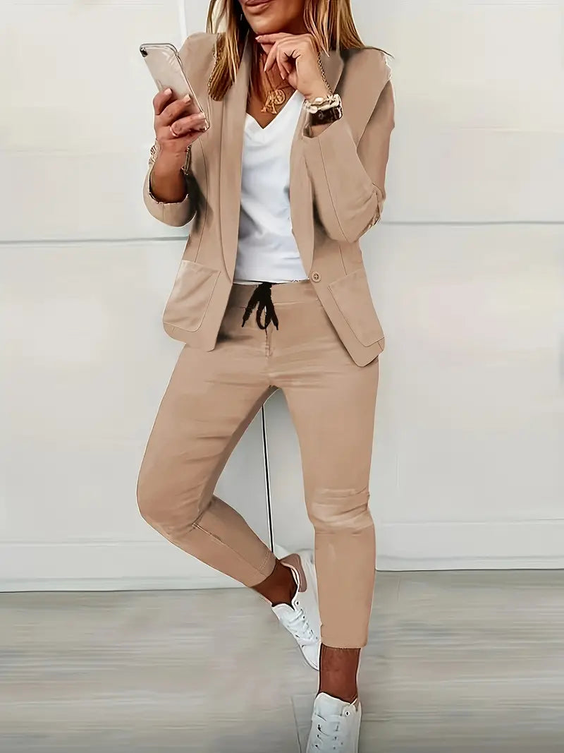 Damespak Set Tweedelig Casual Stijl