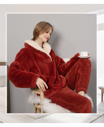 Dames Fleece Pyjama Set Warm en Zacht