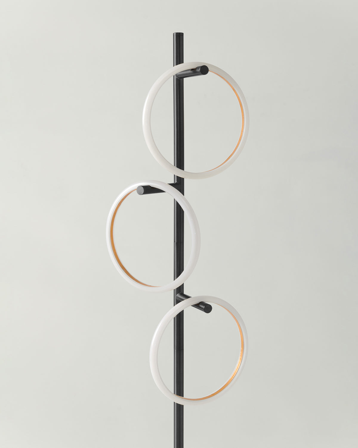 Vloerlamp Ring LED Dimbaar Goud Metaal 3 Lichtkringen Modern