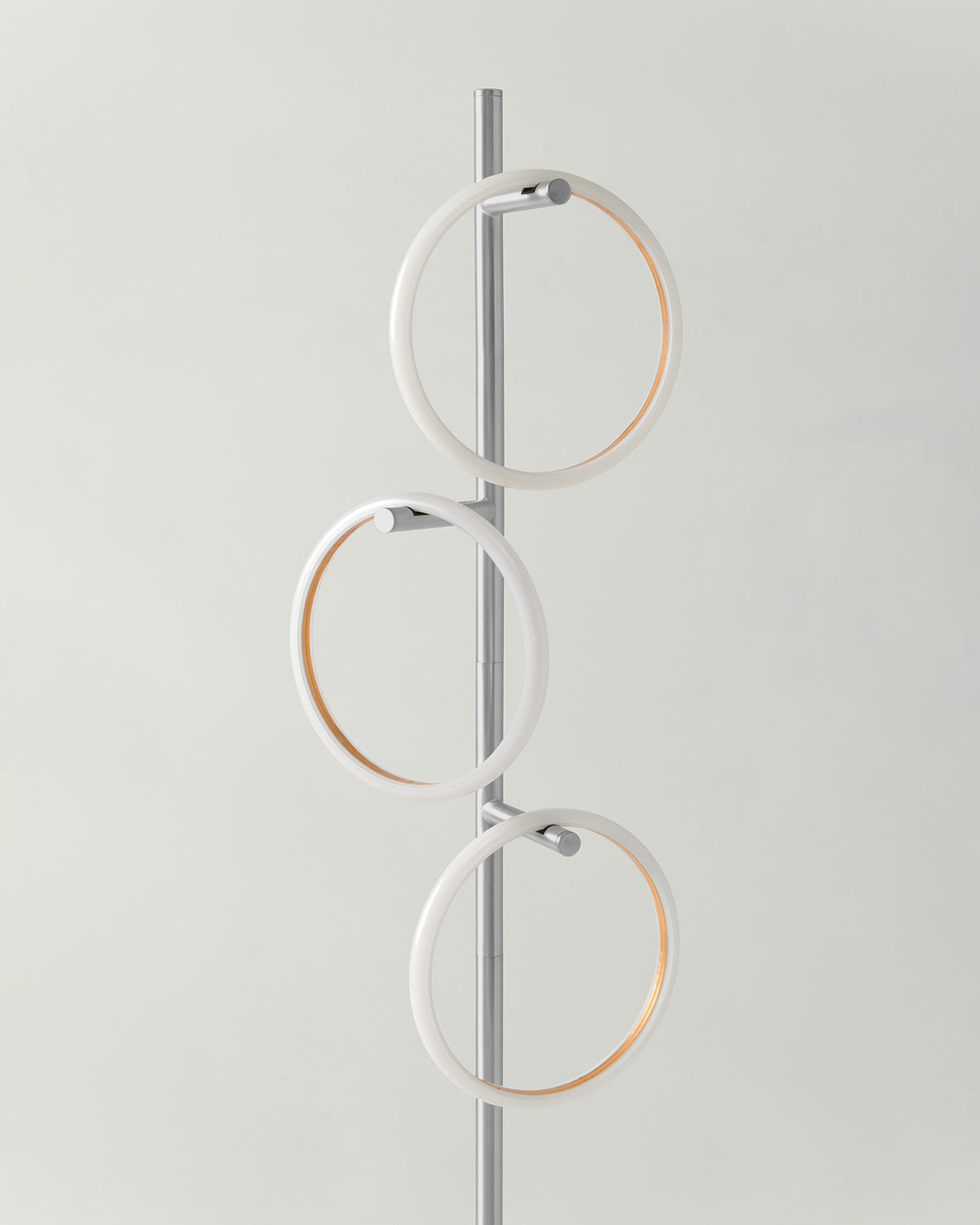 Vloerlamp Ring LED Dimbaar Goud Metaal 3 Lichtkringen Modern
