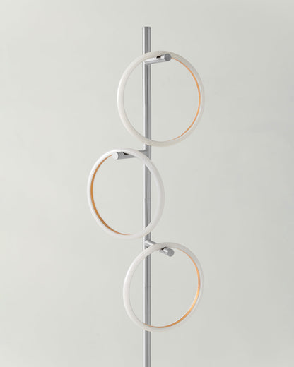 Vloerlamp Ring LED Dimbaar Goud Metaal 3 Lichtkringen Modern