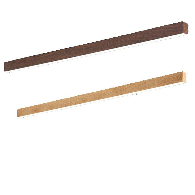 LED Plafondlamp Hout Langwerpig Aluminium Woonkamer Slaapkamer 60cm 100cm 120cm Ingebouwde LED Lijnlamp Houten Plafonnière Japandi