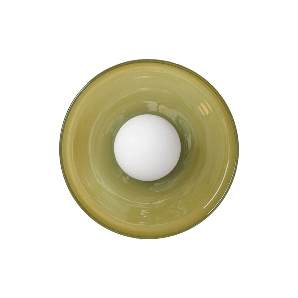 Mulon Plafondlamp en Wandlamp Glas G9 Amber Woonkamer Slaapkamer Design Verlichting Modern Rond