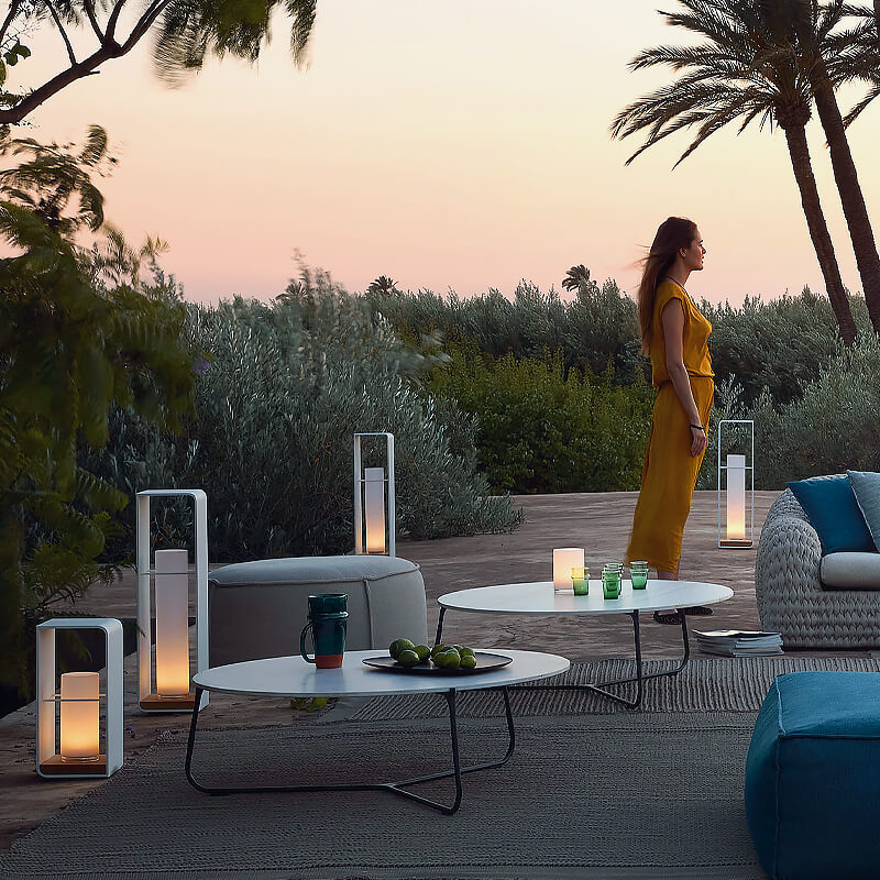 Led tuinlamp voor buiten – vierkante moderne buitenlamp met warm licht