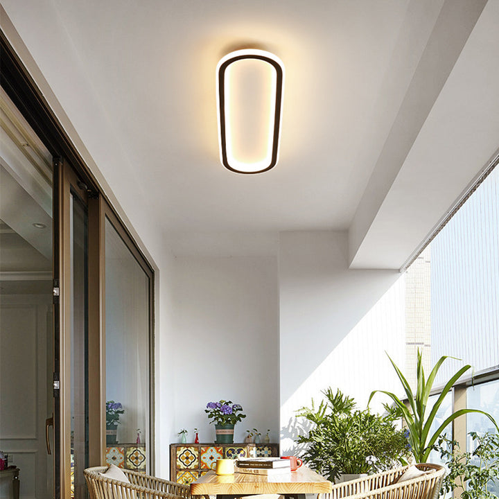LED plafondlamp langwerpig zwart wit gang woonkamer slaapkamer modern minimalistisch plafondverlichting