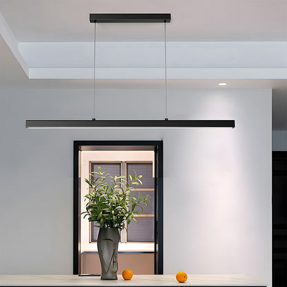 Verumo Hanglamp LED Metaal Zwart Keukeneiland Eettafel Moderne Verlichting Lineaire Hanglamp