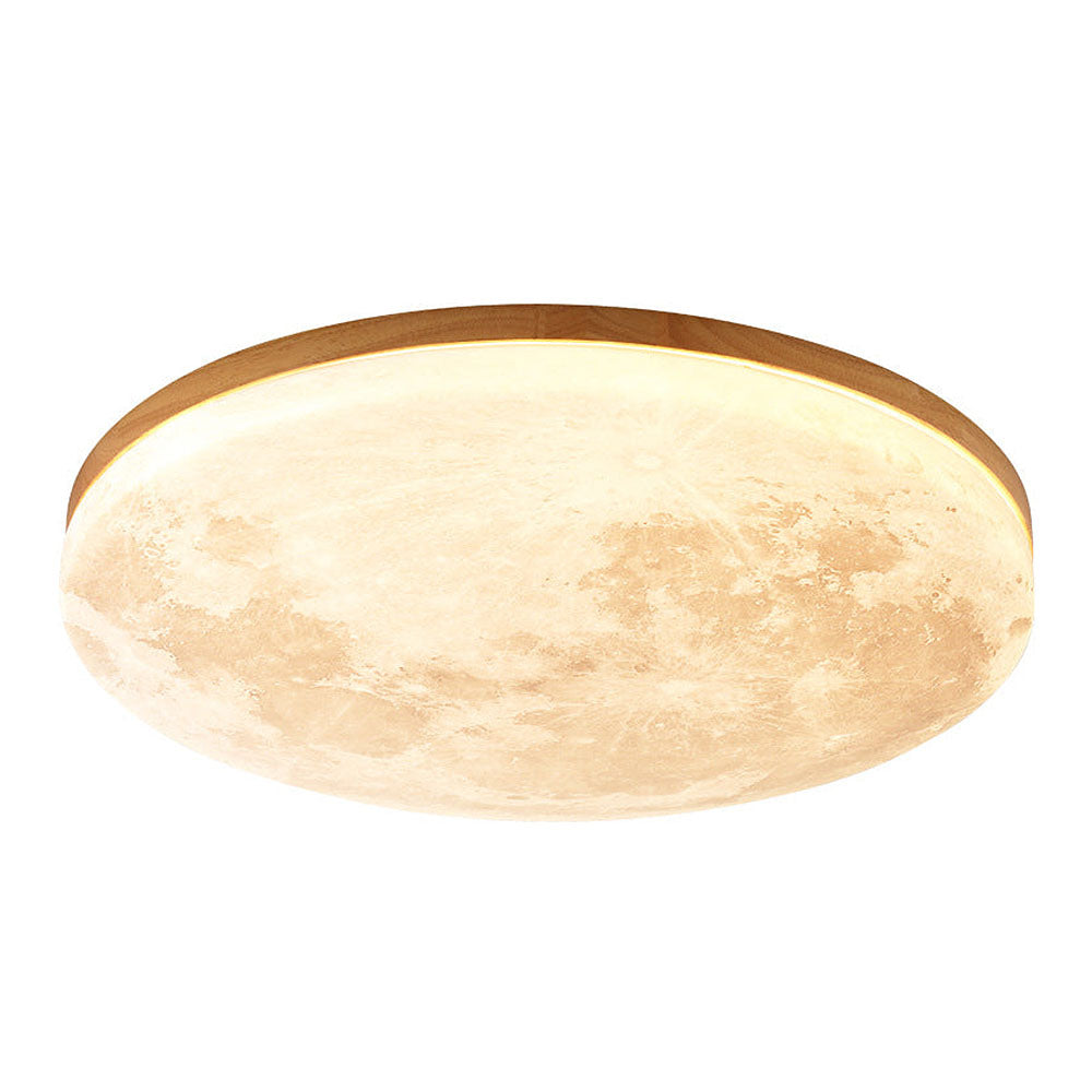 LED Plafondlamp Maanontwerp Hout Acryl Rond 26-48cm Slaapkamer Woonkamer Plafondlamp Maanlamp LED Verlichting Modern Interieur