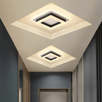 Plafondlamp Vierkant LED Modern Metaal En Acryl Flush Mount Design