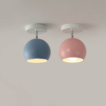 IJzeren Plafondlamp met Houtaccenten – Kleurrijk Design voor Gang en Woonkamer