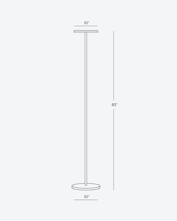 Vloerlamp LED Modern Dimbaar Slank Design Zwart Staande Lamp