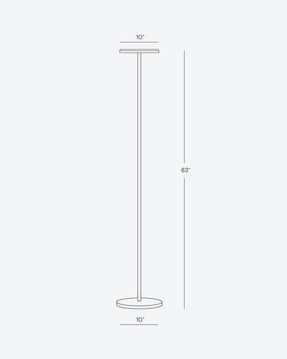 Vloerlamp LED Modern Dimbaar Slank Design Zwart Staande Lamp