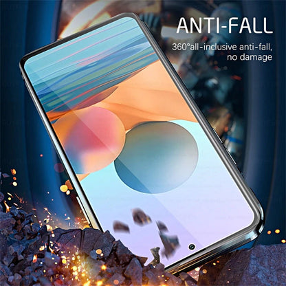 Magnetische Dubbelzijdige Telefoonhoes Gehard Glas voor Galaxy Modellen