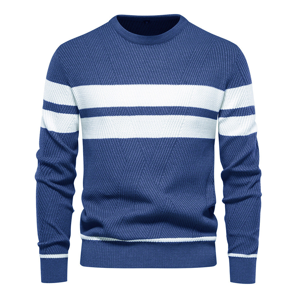 Gestreepte Trui Mannen Casual Klassiek Model