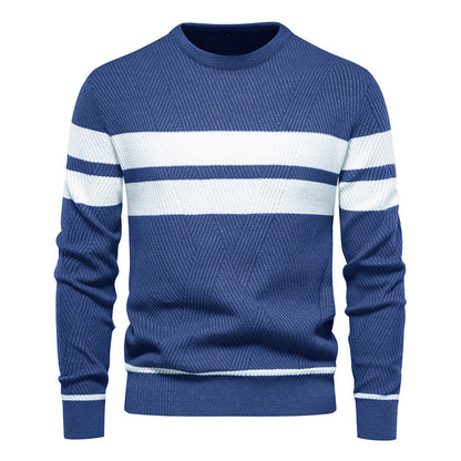 Gestreepte Trui Mannen Casual Klassiek Model