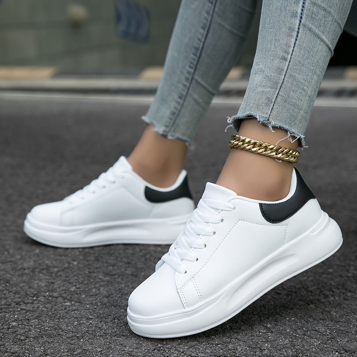Dames Sneakers van Wit Leer Comfortabel en Stijlvol