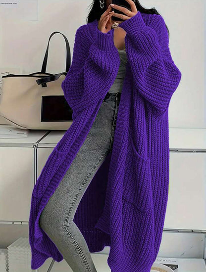 Dames Vest Lange Gebreide Stijlvol Trendy