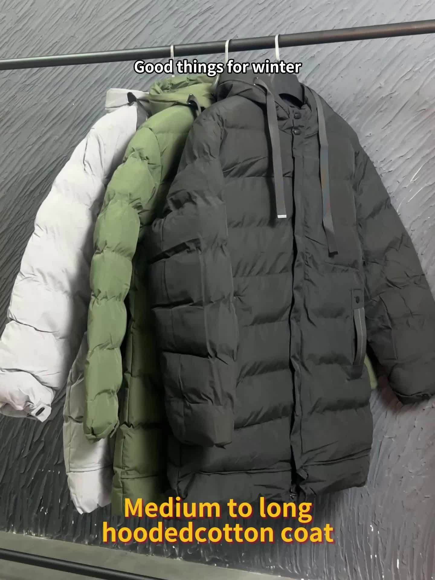 Heren Winterjas Warm met Capuchon en Grote Taszakken