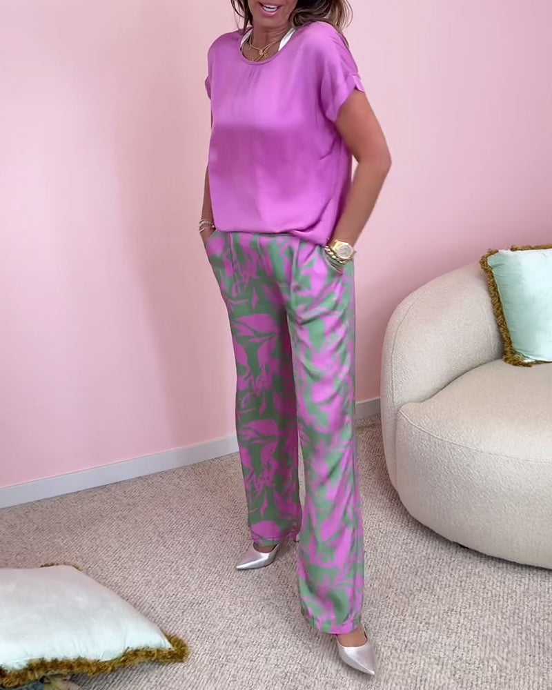 Vrouwelijke Broekpak Set Camicetta en Pantaloni