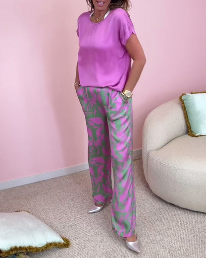 Vrouwelijke Broekpak Set Camicetta en Pantaloni