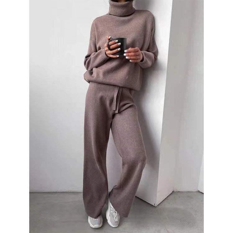 Dames Joggingset met Coltrui en Rechte Broek Comfortabel Casual - StudioMarella