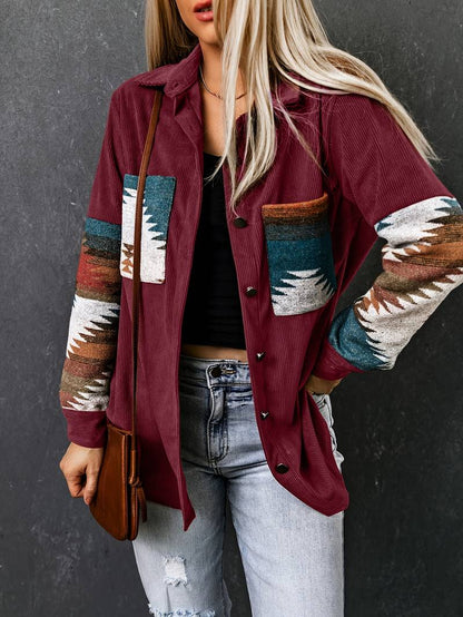 Boho Jas Zachte Print Casual Dame Jassen