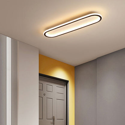 LED plafondlamp langwerpig zwart wit gang woonkamer slaapkamer modern minimalistisch plafondverlichting