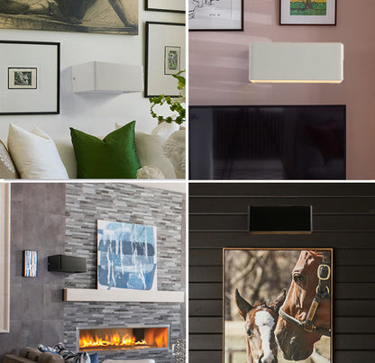 Cubbon Wandlamp LED Aluminium Acryl Zwart/Wit Wandverlichting Binnen Modern Up Down Designlamp Slaapkamer Hal