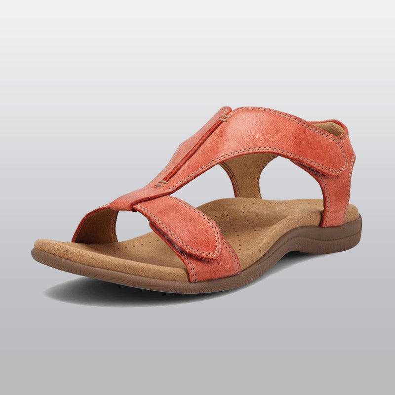 Orthopedische Dames Sandalen met Voetgewelfsteun T-band Verstelbaar Ademend Microvezel Zomer Comfortabel