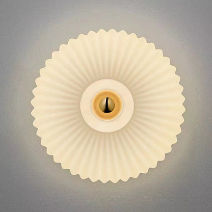 Wandlamp Geribbeld Glas Cognac Goud Messing Woonkamer Slaapkamer Hal Plafondlamp Schelp Retro Art Deco Wandverlichting