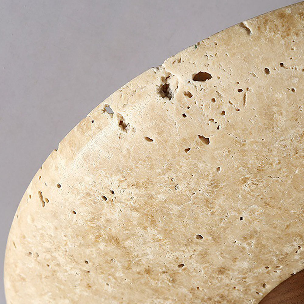 Cilestic Plafondlamp Travertin Hout E27/E26 Beige Hal Slaapkamer Woonkamer Scandinavisch Modern Design Natuurlijke Plafondverlichting