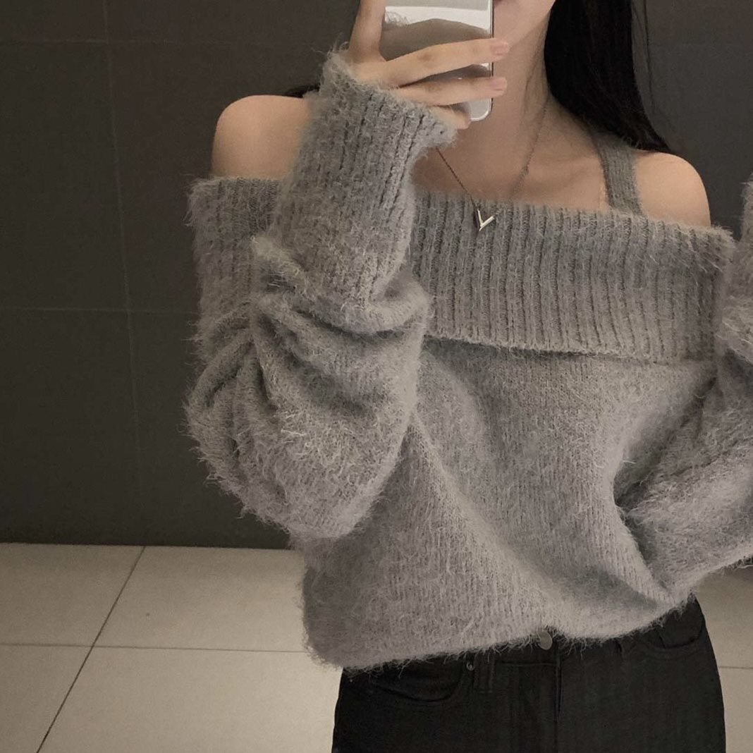 Dames Trui Off-shoulder Gebreid Stijlvol
