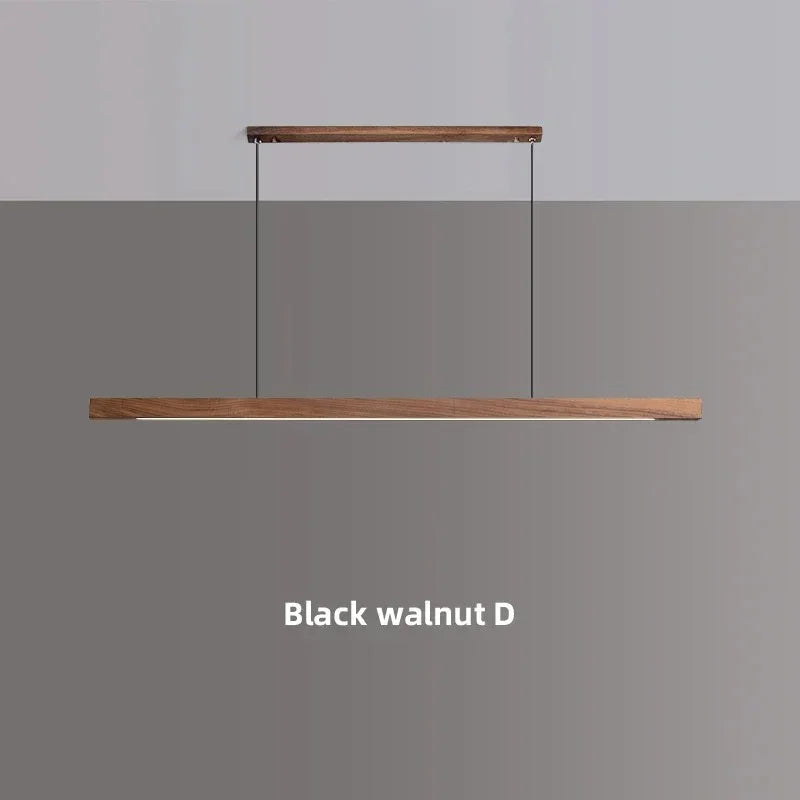 Hanglamp Hout LED Lineair Dimbaar 80cm 120cm 150cm Eettafel Keuken Woonkamer