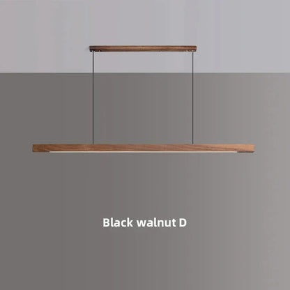 Hanglamp Hout LED Lineair Dimbaar 80cm 120cm 150cm Eettafel Keuken Woonkamer