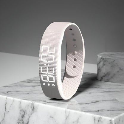 Digitaal LED Sporthorloge met Siliconen Band Waterdicht Licht Dames Heren Unisex Training Fitness Dagelijks Gebruik USB Oplaadbaar