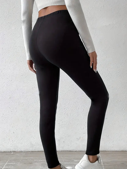 Vrouwelijke Sportlegging Fleece Voering Slank Design