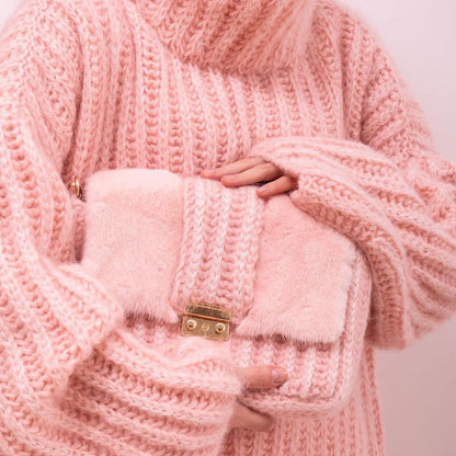 Dames Trui Oversized Zacht Gebreid Coltrui