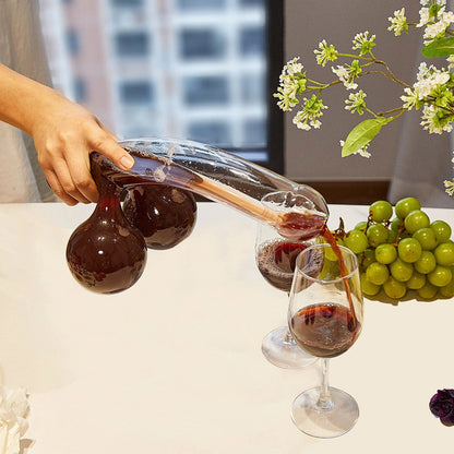 Glazen Karaf 600ml met Speels Design Transparant Bleivrij Glas voor Whisky Wijn