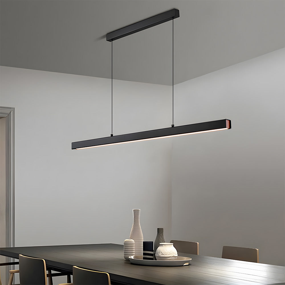 Verumo Hanglamp LED Metaal Zwart Keukeneiland Eettafel Moderne Verlichting Lineaire Hanglamp