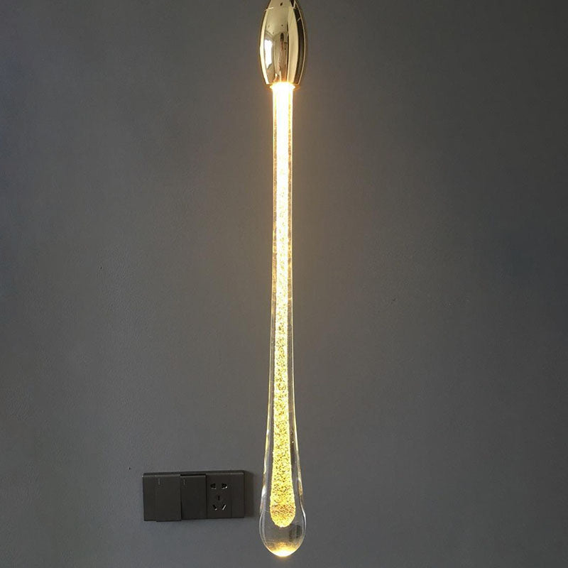 Glazen Hanglamp met Gouden Metalen Armatuur en Geïntegreerde LED-Verlichting – Scandinavisch Design voor Eetkamer, Woonkamer en Keuken