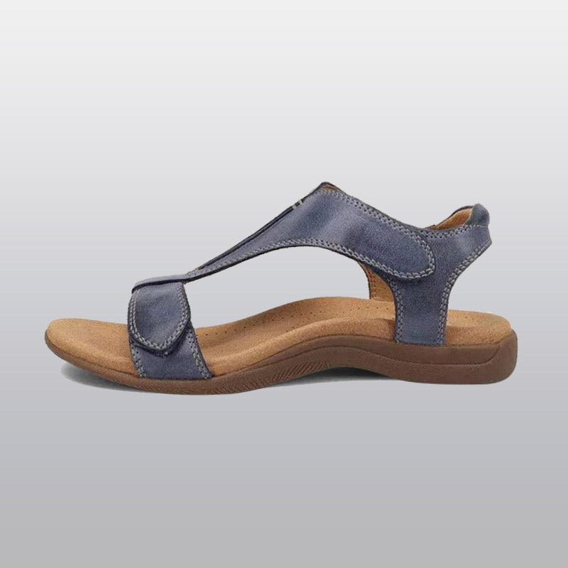 Orthopedische Dames Sandalen met Voetgewelfsteun T-band Verstelbaar Ademend Microvezel Zomer Comfortabel