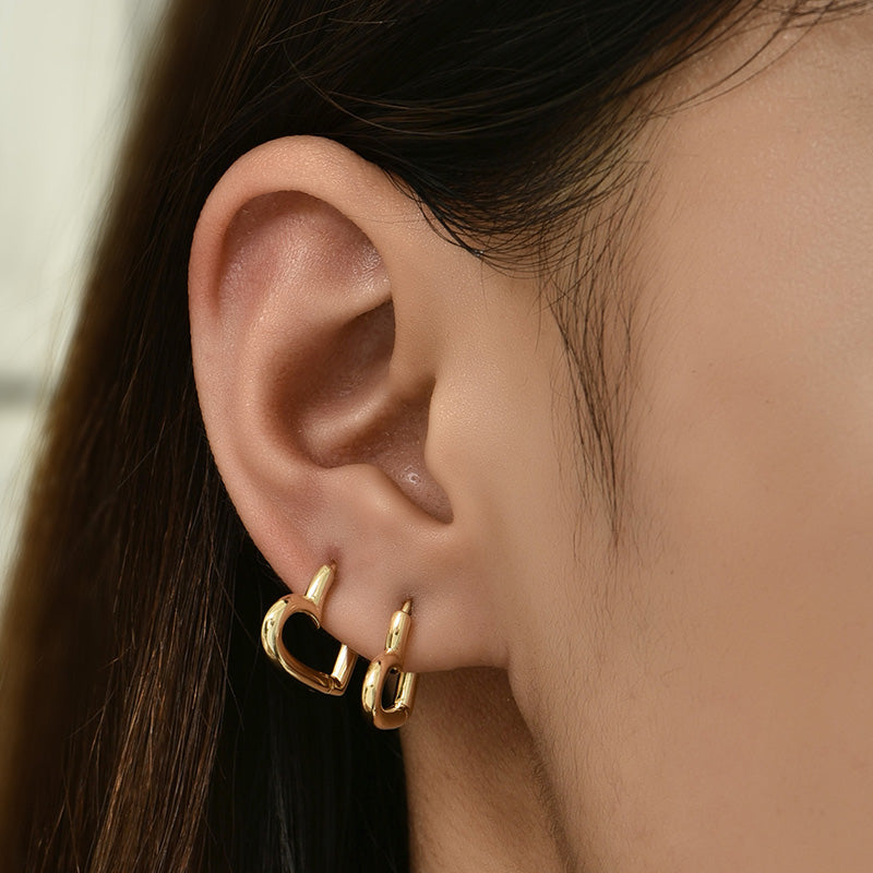 Gouden Hart Oorbellen voor Dames Minimalistisch Design - StudioMarella